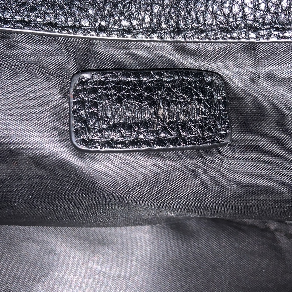 Neiman Marcus zipper tote satchel. Airline carry on SOFT black PU leather - Picture 7 of 8